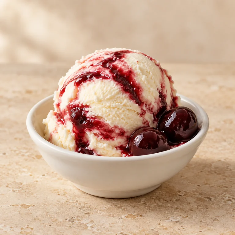 Amarena-Eis mit Kirschsauce