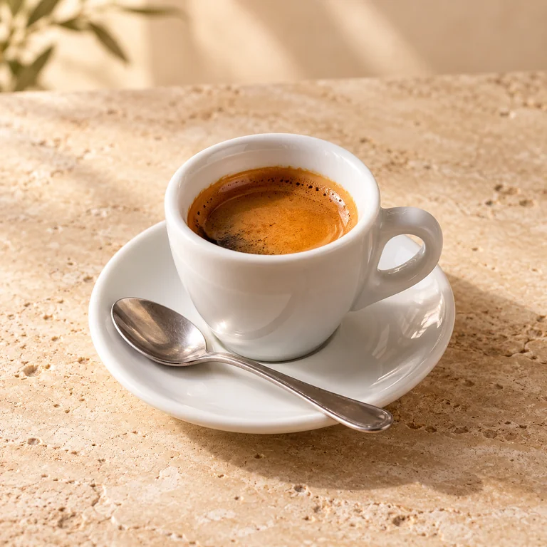 Espresso in einer kleinen Tasse