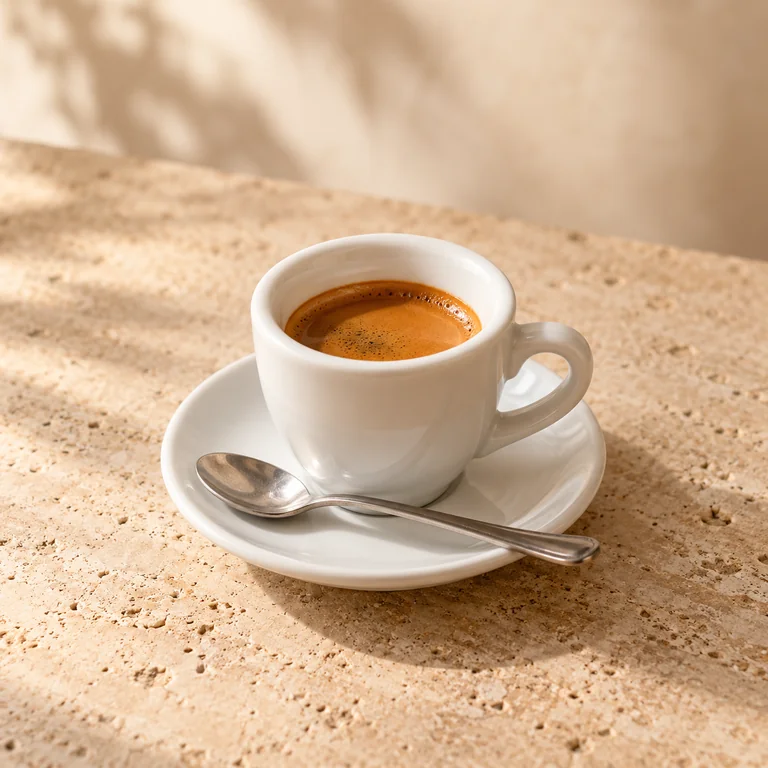Espresso in einer kleinen Tasse