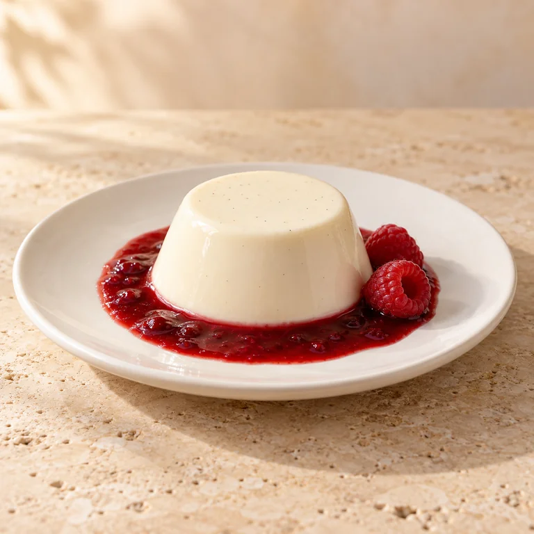 Panna cotta mit Beerensauce