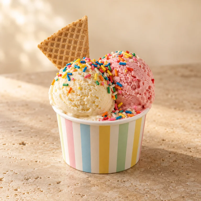 Bunter Kinder-Eisbecher