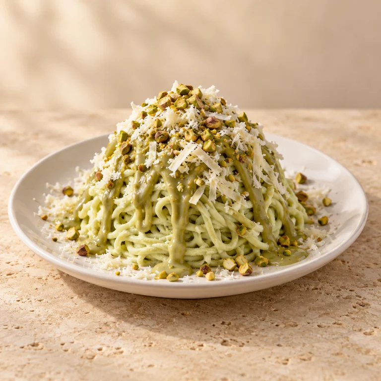 Pistazieneisbecher mit Nüssen und Pistaziencreme