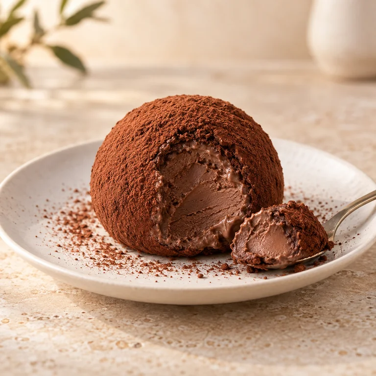 Tartufo-Eisdessert mit Kakao
